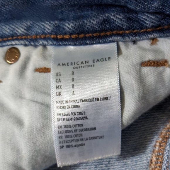 American Eagle| Set of 2 Women Mom Denim Shorts Jeans Jorts Blue-Gray |Size: 0 - Picture 13 of 16